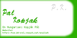 pal kopjak business card