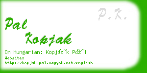 pal kopjak business card